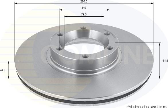 Comline ADC0263V - Brake Disc autospares.lv