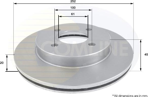 Comline ADC0262V - Brake Disc autospares.lv