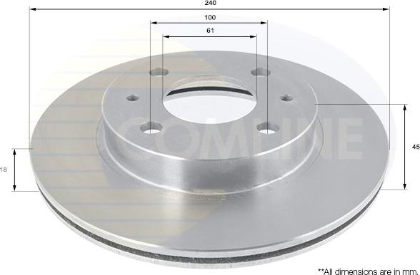 Comline ADC0211V - Brake Disc autospares.lv