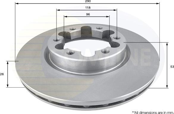 Comline ADC0285V - Brake Disc autospares.lv