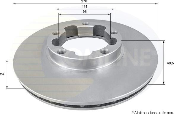 Comline ADC0286V - Brake Disc autospares.lv