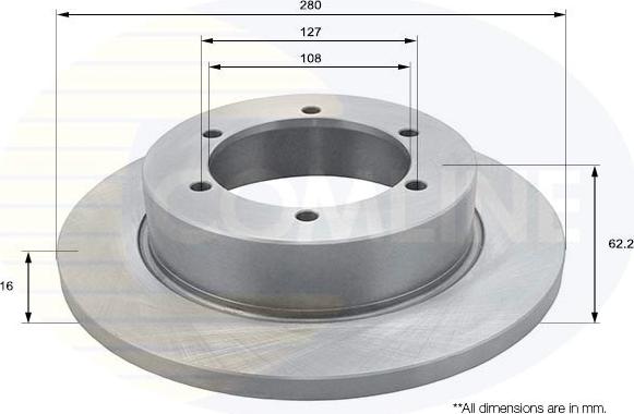 Comline ADC0288 - Brake Disc autospares.lv