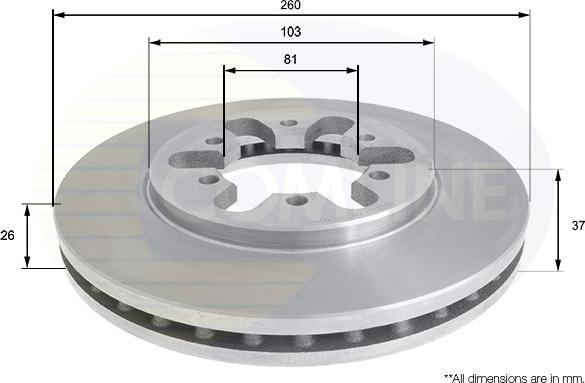 Comline ADC0220V - Brake Disc autospares.lv