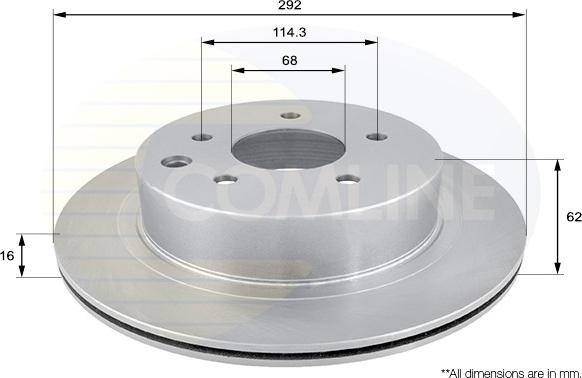 Comline ADC0272V - Brake Disc autospares.lv