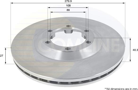 Comline ADC0709V - Brake Disc autospares.lv