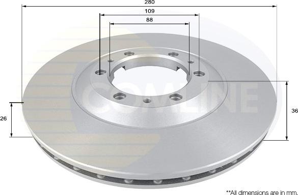 Comline ADC0705V - Brake Disc autospares.lv