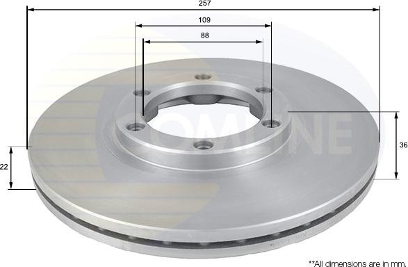 Comline ADC0702V - Brake Disc autospares.lv