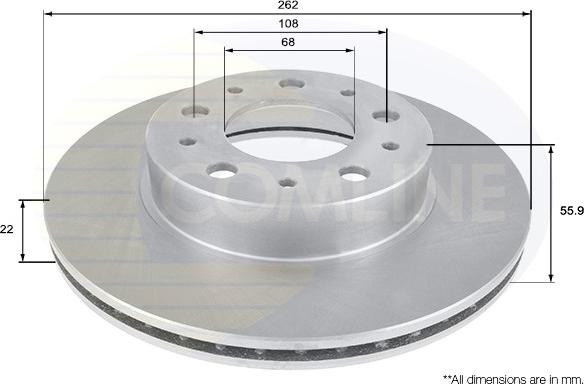 Comline ADC1906V - Brake Disc autospares.lv