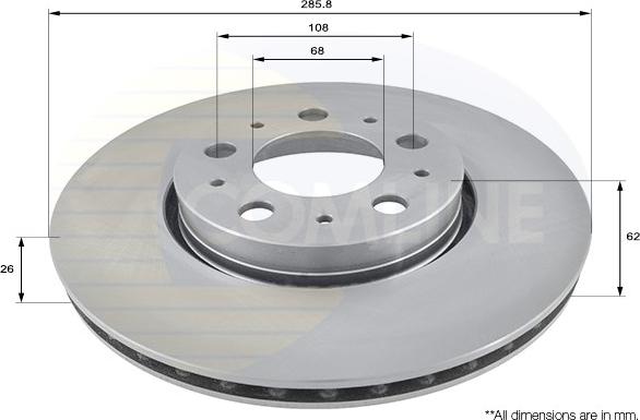 Comline ADC1907V - Brake Disc autospares.lv