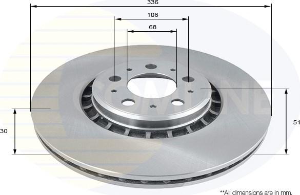 Comline ADC1919V - Brake Disc autospares.lv