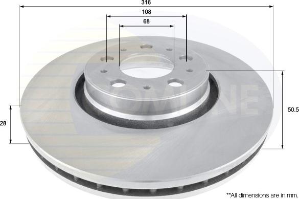 Comline ADC1918V - Brake Disc autospares.lv