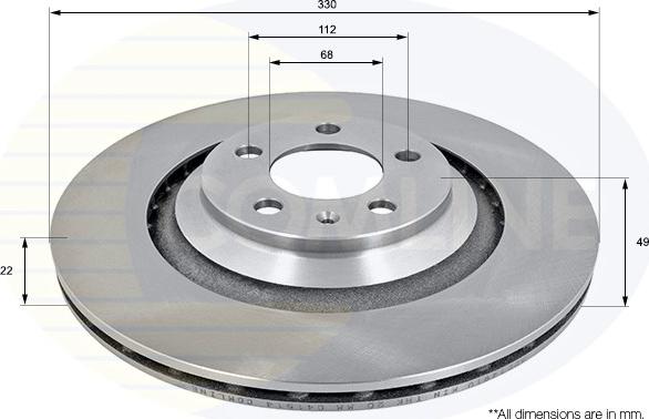 Comline ADC1491V - Brake Disc autospares.lv