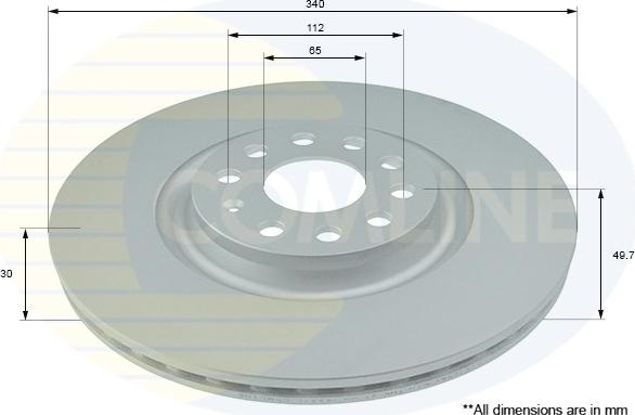 Comline ADC1498V - Brake Disc autospares.lv