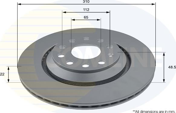 Comline ADC1493V - Brake Disc autospares.lv