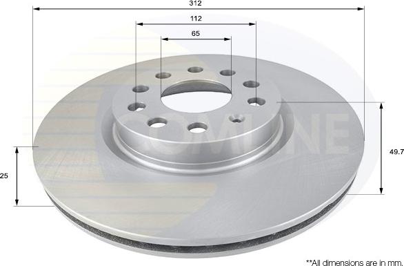 Comline ADC1449V - Brake Disc autospares.lv