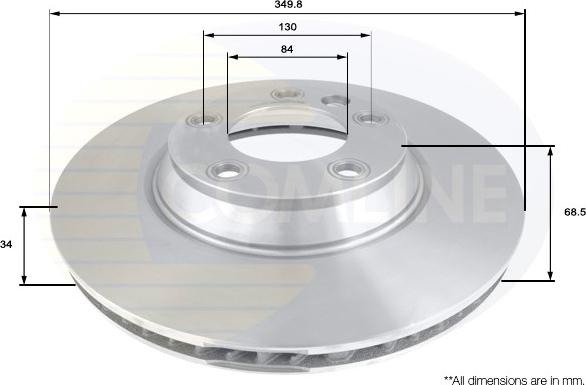 Comline ADC1459V - Brake Disc autospares.lv