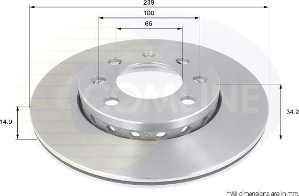 Comline ADC1454V - Brake Disc autospares.lv