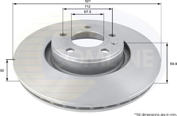 Comline ADC1465V - Brake Disc autospares.lv