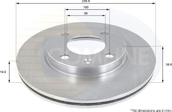 Comline ADC1404V - Brake Disc autospares.lv