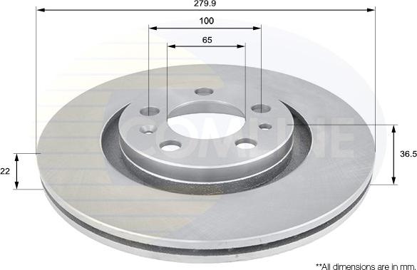 Comline ADC1408V - Brake Disc autospares.lv