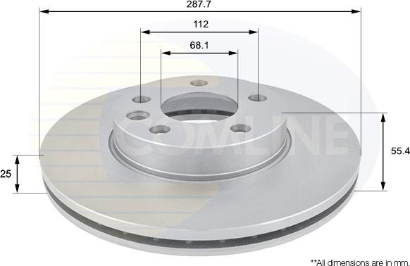 Comline ADC1418V - Brake Disc autospares.lv