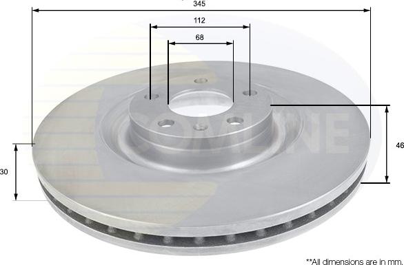 Comline ADC1484V - Brake Disc autospares.lv