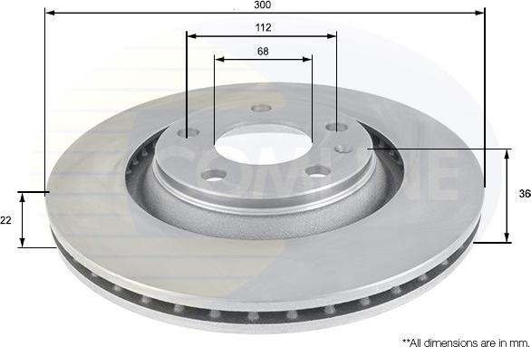 Comline ADC1485V - Brake Disc autospares.lv