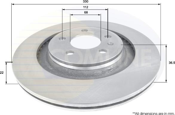 Comline ADC1486V - Brake Disc autospares.lv