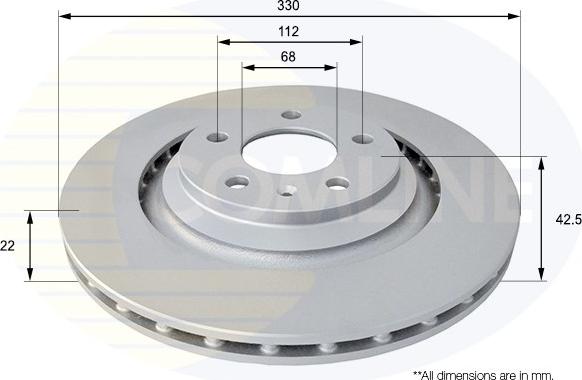 Comline ADC1483V - Brake Disc autospares.lv