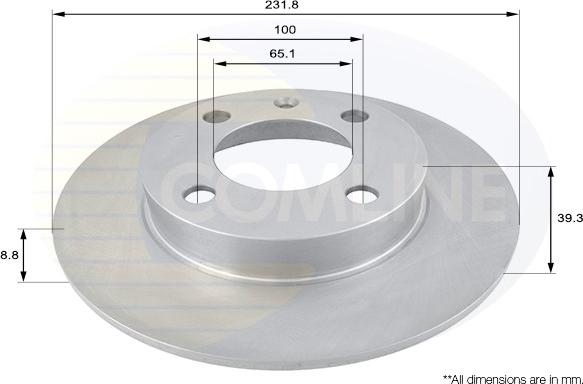 Comline ADC1439 - Brake Disc autospares.lv