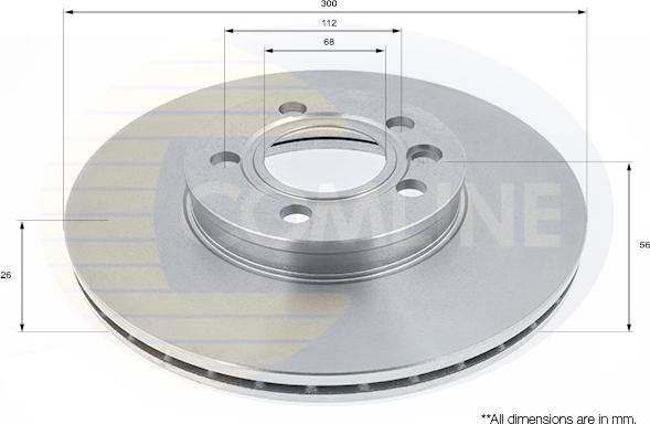 Comline ADC1434V - Brake Disc autospares.lv