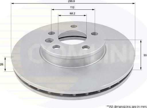 Comline ADC1430V - Brake Disc autospares.lv