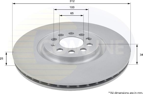 Comline ADC1438V - Brake Disc autospares.lv