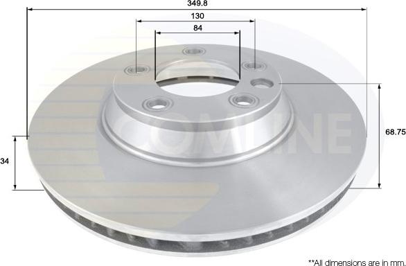 Comline ADC1474V - Brake Disc autospares.lv