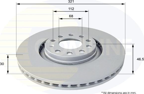 Comline ADC1473V - Brake Disc autospares.lv