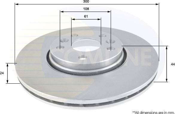 Comline ADC1599V - Brake Disc autospares.lv