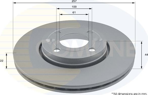 Comline ADC1597V - Brake Disc autospares.lv