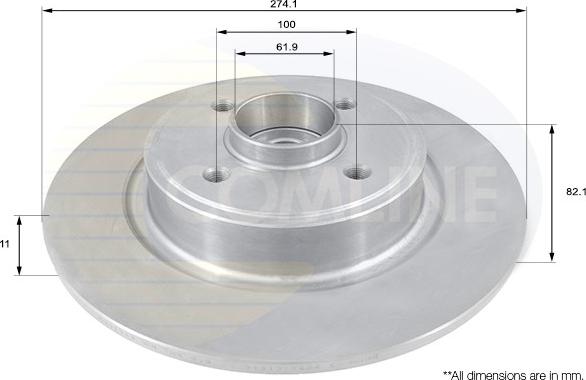 Comline ADC1540 - Brake Disc autospares.lv