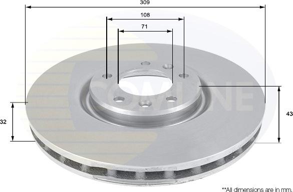 Comline ADC1548V - Brake Disc autospares.lv