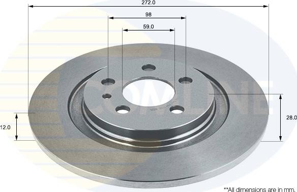 Comline ADC1547 - Brake Disc autospares.lv