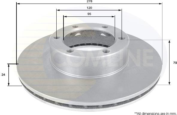 Comline ADC1559V - Brake Disc autospares.lv