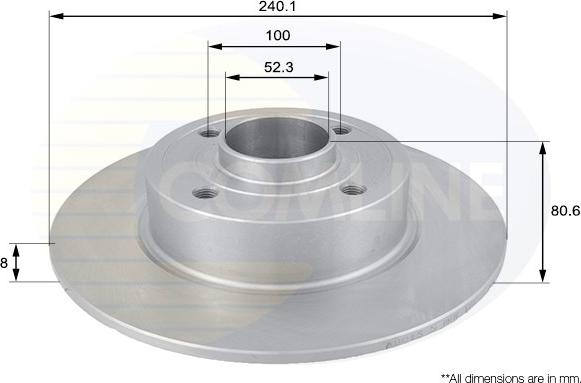 Comline ADC1555 - Brake Disc autospares.lv