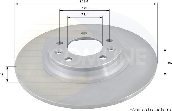 Comline ADC1551 - Brake Disc autospares.lv