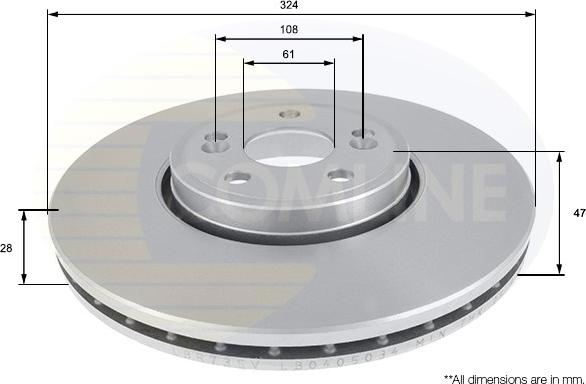 Comline ADC1553V - Brake Disc autospares.lv