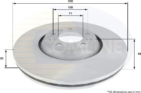 Comline ADC1552V - Brake Disc autospares.lv