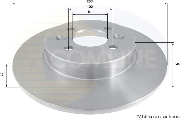 Comline ADC1569 - Brake Disc autospares.lv