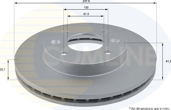 Comline ADC1505V - Brake Disc autospares.lv