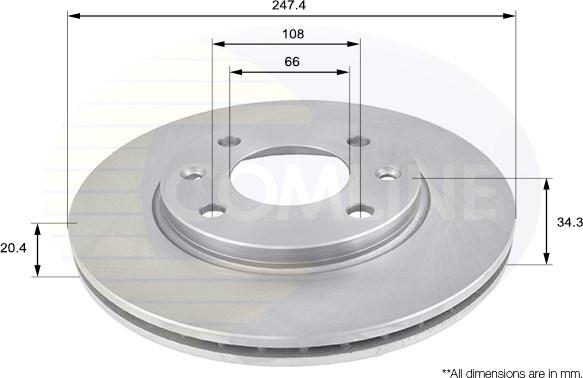 Comline ADC1506V - Brake Disc autospares.lv