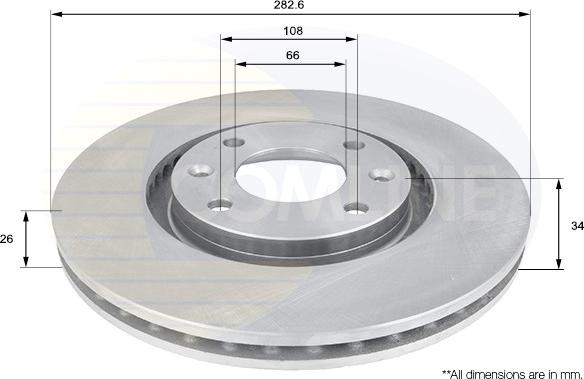 Comline ADC1519V - Brake Disc autospares.lv