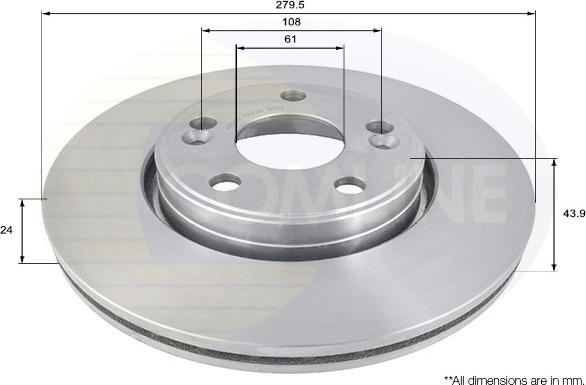 Comline ADC1516V - Brake Disc autospares.lv